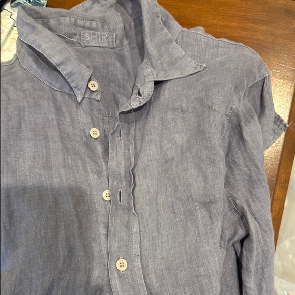 High quality tailored linen blouse with darts - Picture 6 of 6
